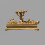 Calamaio in bronzo dorato