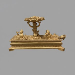 Calamaio in bronzo dorato