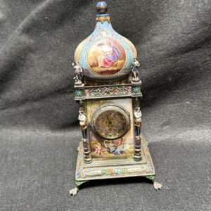 Orologio argento e smalto , Vienna XIX secolo