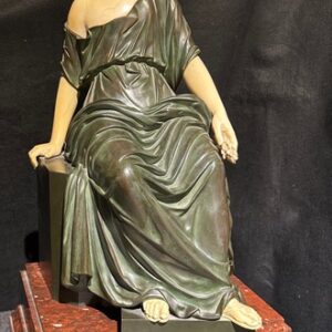Scultura bronzo e avorio Francia XIX secolo