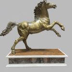 Cavallo in bronzo dorato Italia XIX secolo