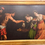 Dipinto olio su tela raffigurante decollazione di San Giovanni