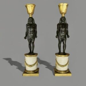 Coppia candelieri impero